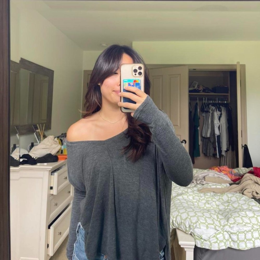 Brandy Melville dark gray soft longsleeve top